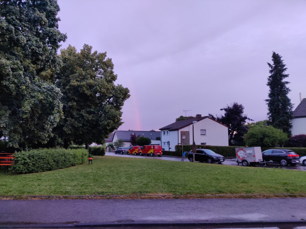 Regenbogen nach dem Unwetter